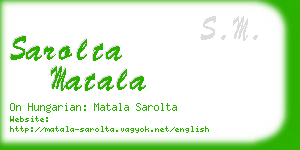 sarolta matala business card